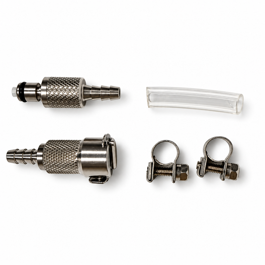 Stainless Steel Fuel-Line Quick Disconnect Kit with Automatic Shutoff, Viton™ Seals & Versilon® Tubing