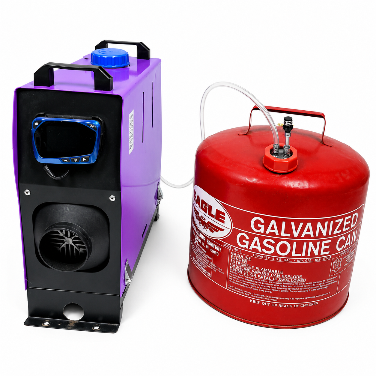 Metal Round Gas Can Extended Runtime Kit Diesel Heater - Standard Kit