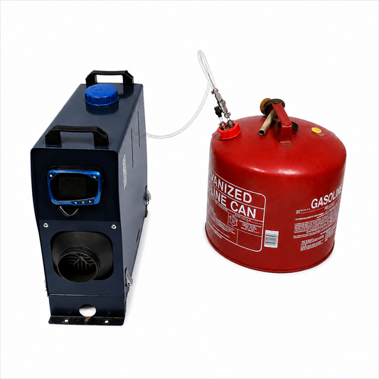 Metal Round Gas Can  Extended Runtime Kit Diesel Heater - Quick Connect - Premium Kit