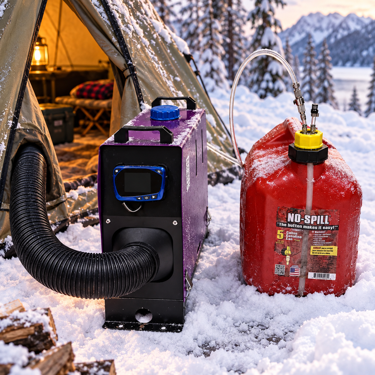 No Spill Can Diesel Heater Extended Fuel Kit – Quick-Connect Premium | FuelUpKit