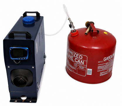 Metal Round Gas Can  Extended Runtime Kit Diesel Heater - Quick Connect