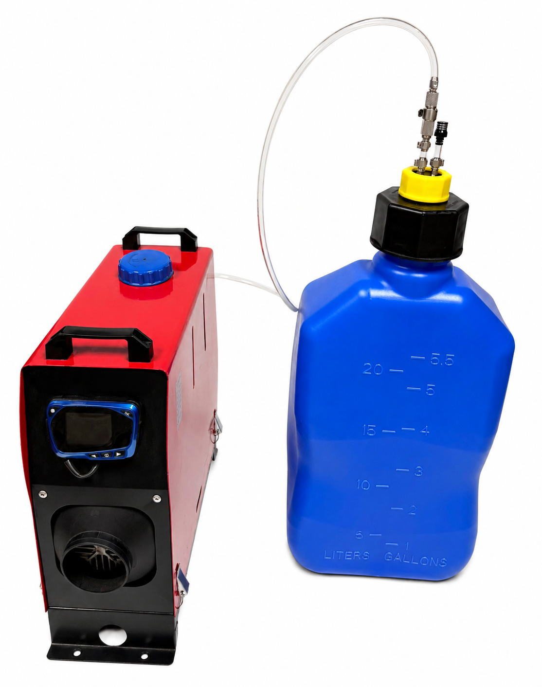 Racing Jug Gas Can Extended Runtime Kit Diesel Heater - Quick Connect